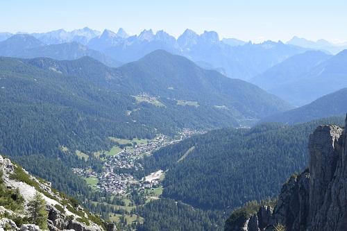 The stunning view down from the Rifugio Coldai