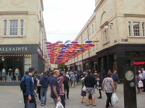 The Centre of Bath near the finish of The Cotswold Way