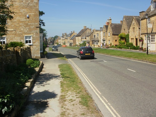 Looking along the main street in Broadway