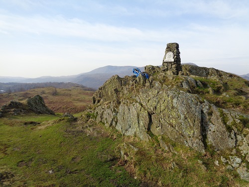 The Trig Point at the summit of Black Fell
