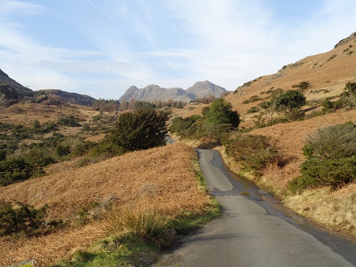 The Langdale Pikes look impressive ahead of me