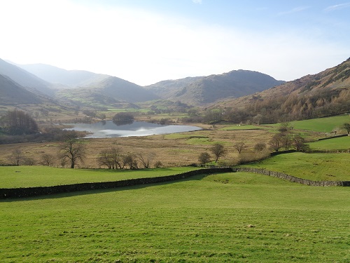 Walking around Little Langdale Tarn