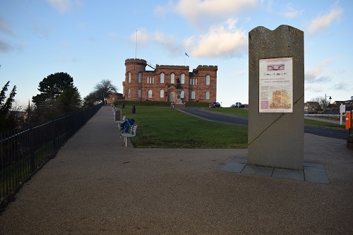 The end of the Great Glen Way at Inverness Castle