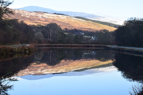 Reflections over the canal on the Great Glen Way