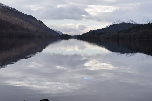 The view along Loch Oich from Aberchalder