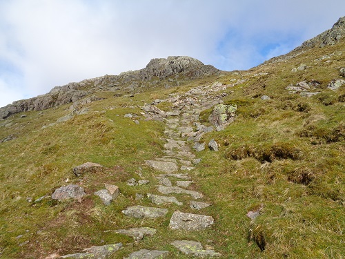 Nearing the summit of Loft Crag