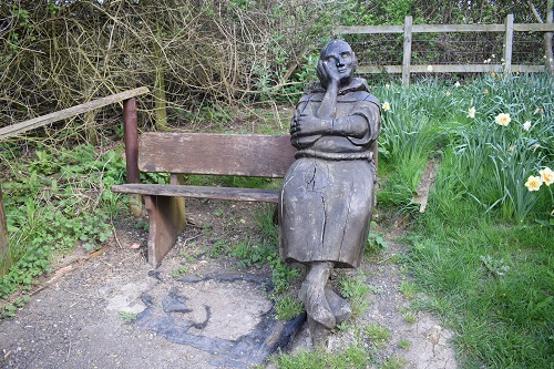 The bench sculpture near Harrietsham on the North Downs Way
