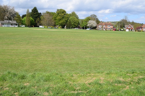 The cricket pitch in Boughton Lees