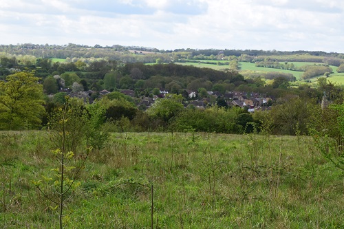 Looking back down towards Harrietsham