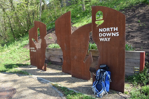 At the start of the North Downs Way in Farnham