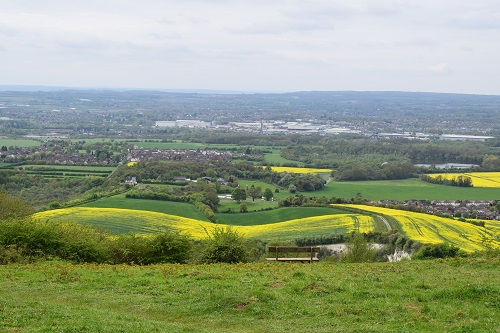 The panoramic view from Blue Bell Hill