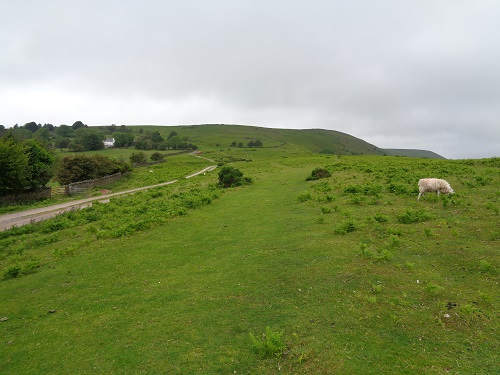 Heading uphill towards the start of the Hatterrall Ridge