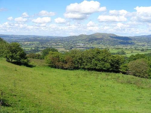 Looking down towards the Vale of Montgomery
