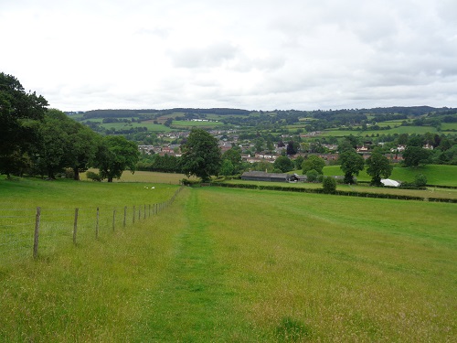 Looking back down towards Kington from Bradnor Green