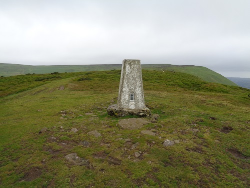The first of 3 trig points on the Hatterrall Ridge