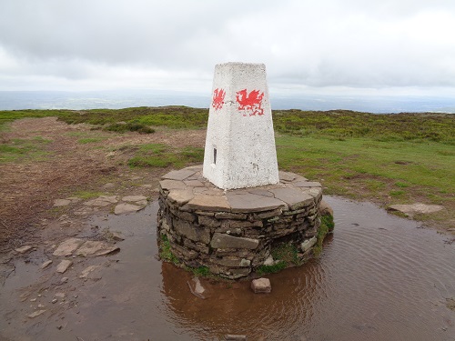 The Welsh Dragon on the Hay Bluff trig point