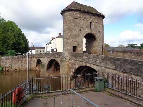 The gate tower on the fortified Monnow Bridge in Monmouth