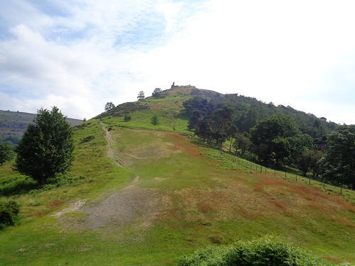 Heading up the steep path towards Castle Dinas Bran from Llangollen