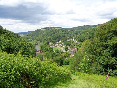 Looking down towards the River Wye and Redbrook