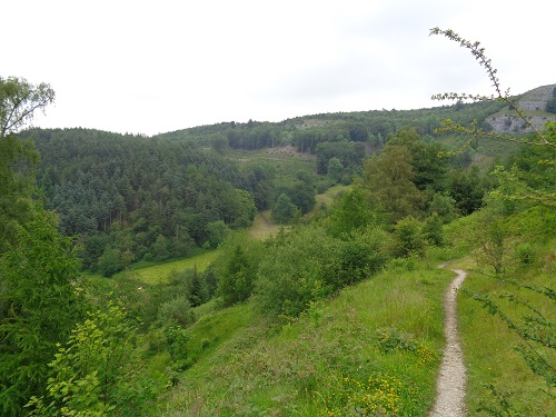 Walking through the woodland towards Worlds End