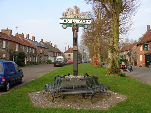 About to leave Castle Acre at the start of Day Three