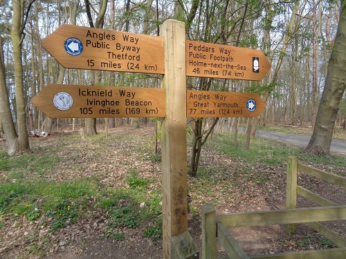 The start of the Peddars Way at Knettishall Heath