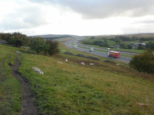 Approaching the busy and noisy M6 Motorway