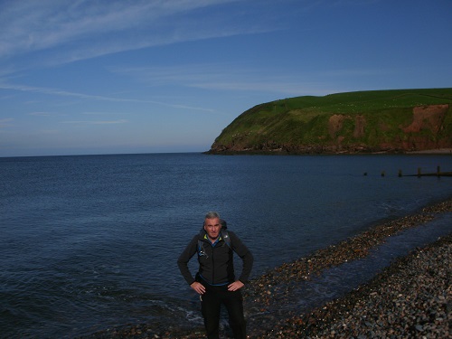 On St. Bees beach at the start of my first Coast To Coast walk