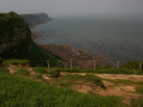 The first sign of the sea at the East Coast with 3 miles to the end at Robin Hoods Bay
