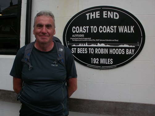 The end of the Coast To Coast walk at Robin Hoods Bay
