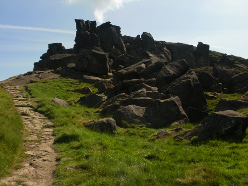 The Wainstones just before Clay Bank