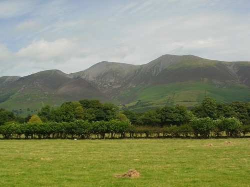 Looking up at Skiddaw as I approach Keswick