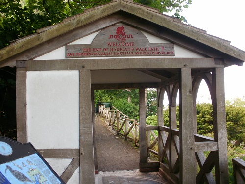 The end of the Hadrian's Wall Path at Bowness On Solway