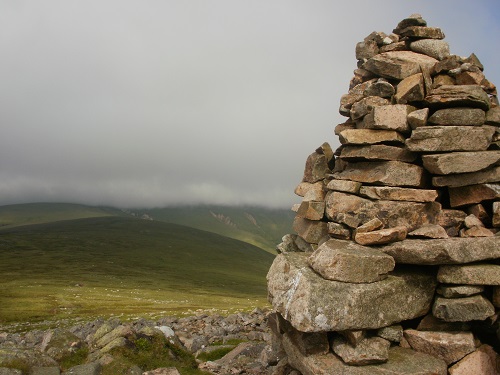 The top of High Pike under cloud, from Carrock Pike summit