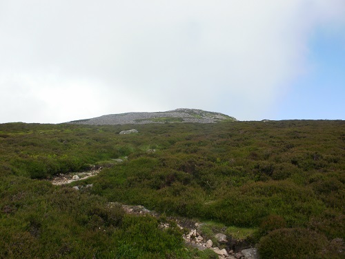 The top of Carrock Fell from the zig zag path