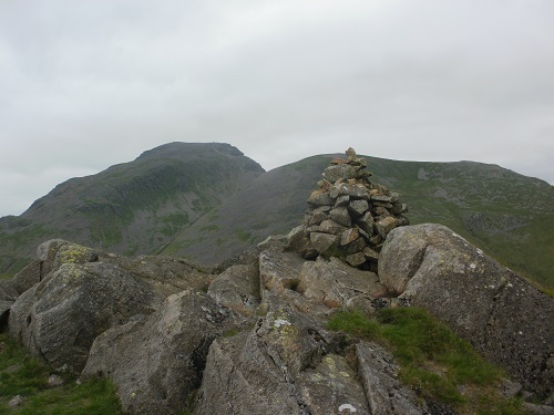 Looking over towards Great Gable from Seathwaite Fell summit