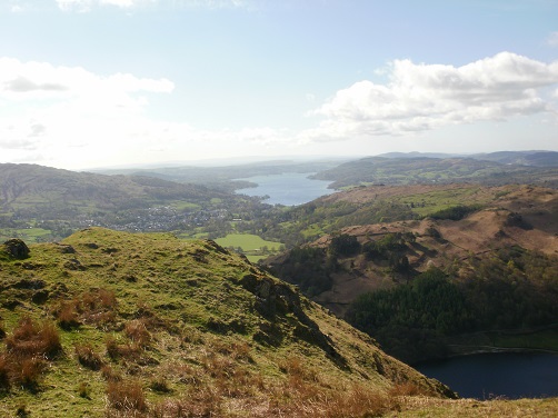 Looking towards Ambleside with Lake Windermere behind it