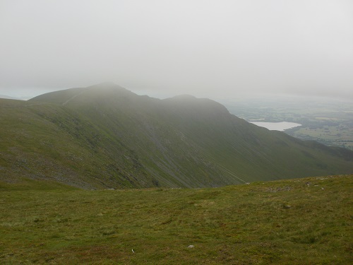 Long Side and Ullock Pike just below the cloud level