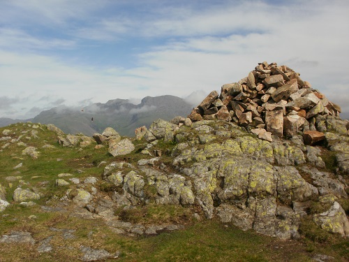 The view from Middle Fell summit cairn