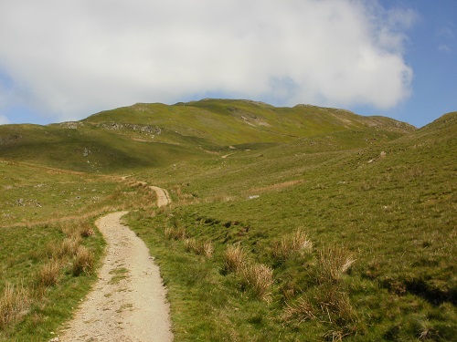 The well worn path heading up Place Fell