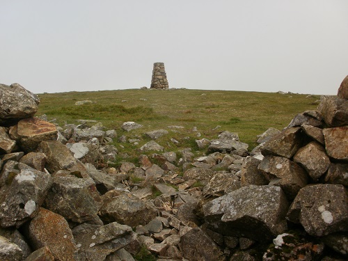 Seatallan cairn taken from the summit shelter