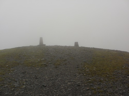 Almost at the top of Skiddaw in the clouds