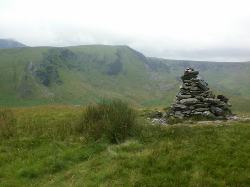 A summit cairn on top of Souther Fell