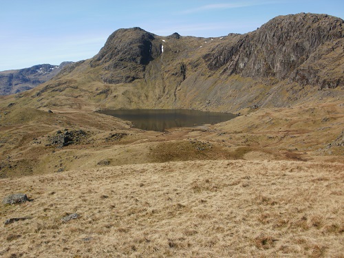 Stickle Tarn with Pavey Ark behind it
