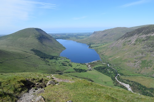 Looking along Wast Water from the slopes of Lingmell