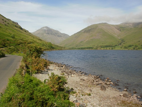 Looking along Wast Water towards Great Gable
