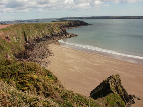 Part of the secluded beach at Lyndsway Bay