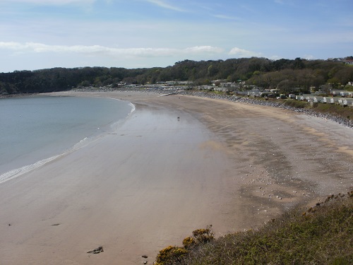 Lystep beach and Caravan park near Manorbier