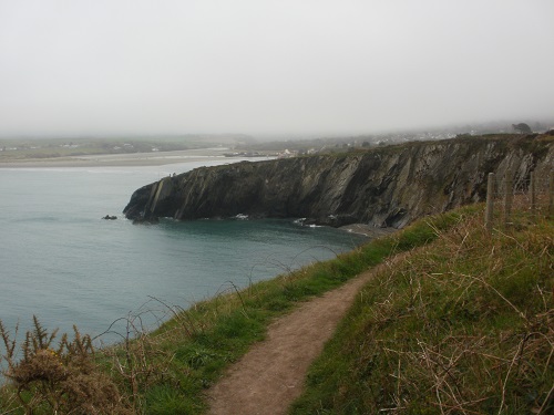 Looking through the gloom at Newport and Newport Sands