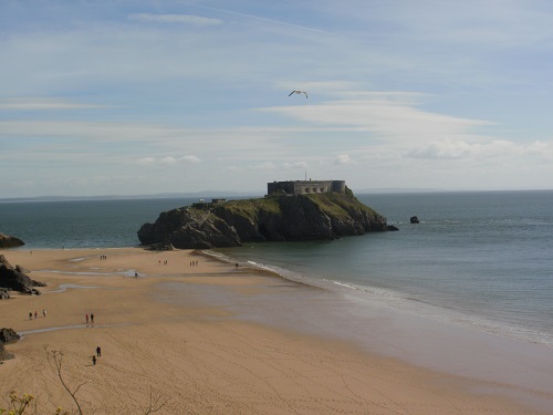St Catherine's Island and Fort at Tenby beach